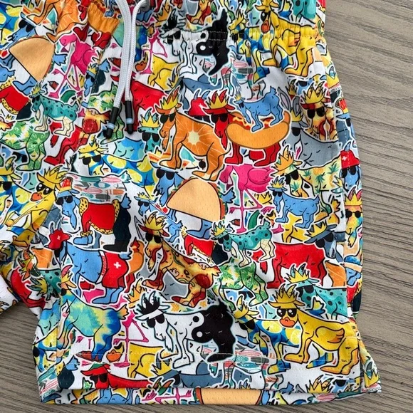 GOAT USA Kids' (sz Youth Large) Sticker AOP Mesh Shorts - Picture 4 of 8